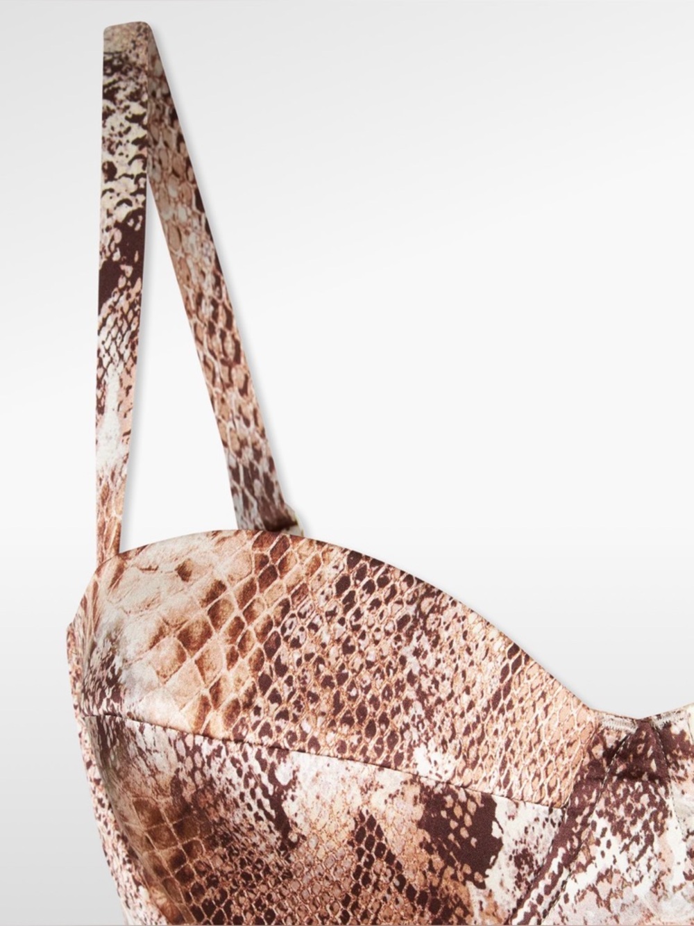 L'AGENCE Sonya Snake Print Silk Bralette. Skirt available for sale in Size 8. - Picture 8 of 15